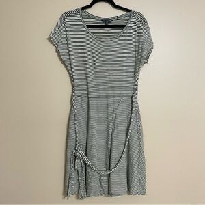 Toad&Co Green Stripe Cue Wrap Dress Size medium